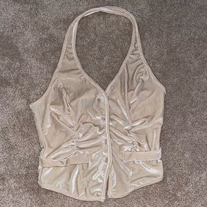 Velvet Halter Top
